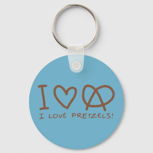 Ik hou van pretzels sleutelhanger