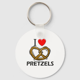 Ik hou van pretzels sleutelhanger