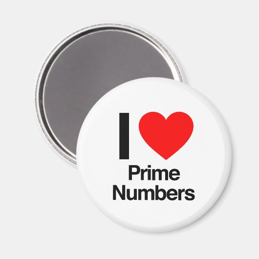ik hou van priemgetallen magneet (Voorkant / Achterkant)