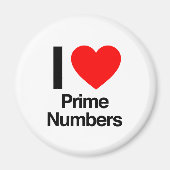 ik hou van priemgetallen magneet (Voorkant)