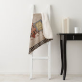 Ik hou van Prims Country Red Saltbox Home Sherpa Deken (In situ)