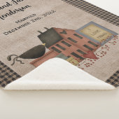 Ik hou van Prims Country Red Saltbox Home Sherpa Deken (3/4)