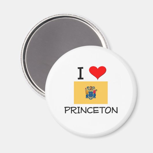 Ik hou van Princeton New Jersey Magneet (Voorkant / Achterkant)