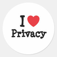 Ik hou van Privacy hart op maat gepersonaliseerd