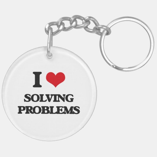 Ik hou van Problemen oplossen Sleutelhanger (Achterkant Rechts)