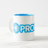 Ik hou van product en koffie tweekleurige koffiemok (Voorkant links)