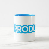 Ik hou van product en koffie tweekleurige koffiemok (Center)