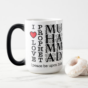 Ik hou van profeet Mohammed ﷺ Islamitisch geschenk Magische Mok