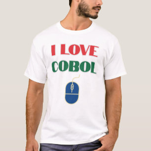 Ik hou van programmeren en ik hou van Cobol T-shirt