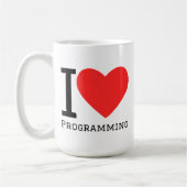 Ik hou van programmeren koffiemok (Links)
