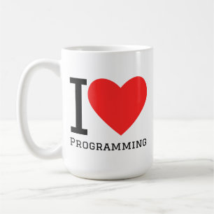 Ik hou van programmeren koffiemok