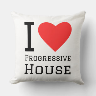 Ik hou van progressief huis kussen