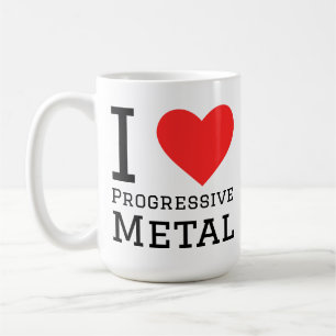Ik hou van progressief metaal koffiemok