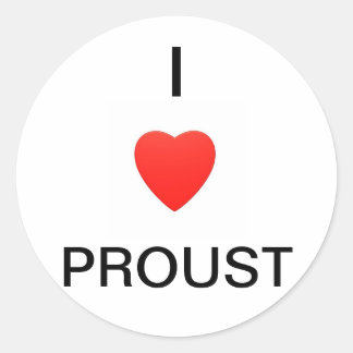 Ik hou van Proust Ronde Sticker