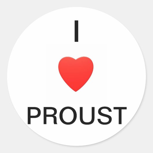 Ik hou van Proust Ronde Sticker (Voorkant)