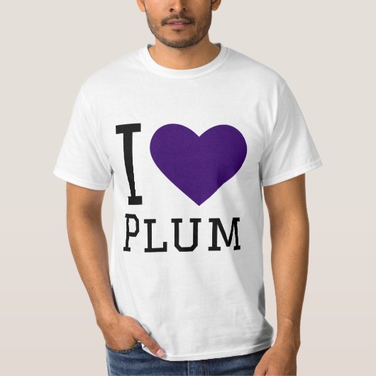 Ik hou van pruim t-shirt (Voorkant)