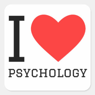 Ik hou van psychologie vierkante sticker