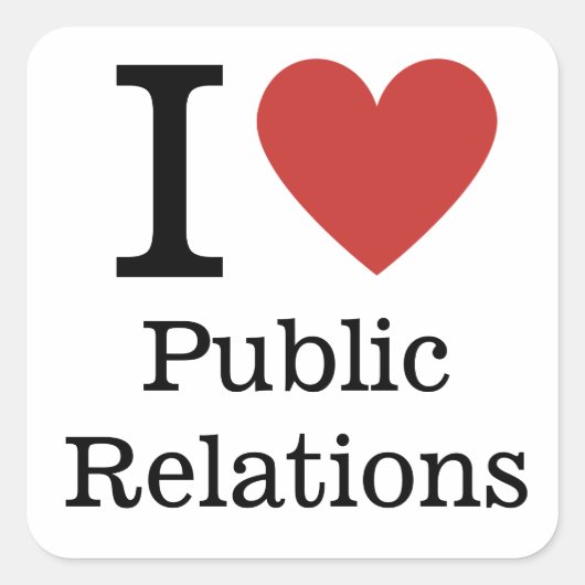 Ik hou ❤️ van Public Relations Department STICKER (Voorkant)