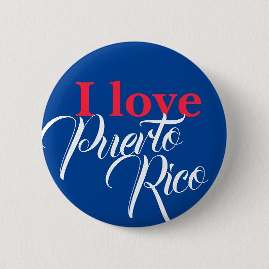 Ik hou van Puerto Rico Ronde Button 5,7 Cm (Voorkant)