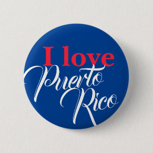 Ik hou van Puerto Rico Ronde Button 5,7 Cm