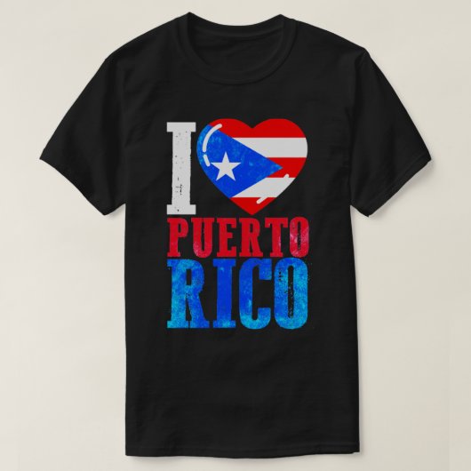Ik hou van Puerto Rico T-shirt (Design voorkant)