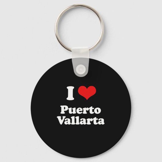 Ik hou van Puerto Vallarta Tshirt White Tshirt Sleutelhanger (Voorkant)