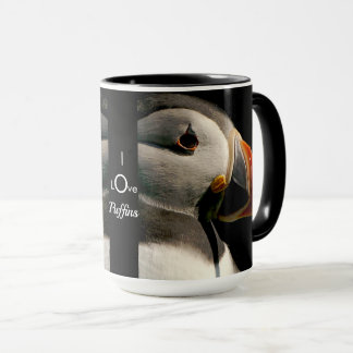 Ik hou van Puffins Bird Wildlife Verjaardagskoffie Mok