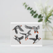 Ik hou van Puffins! Briefkaart (Staand voorkant)