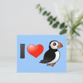 Ik hou van Puffins Briefkaart (Staand voorkant)