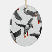 Ik hou van Puffins! Keramisch Ornament (Rechts)