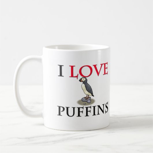 Ik hou van Puffins Koffiemok (Links)