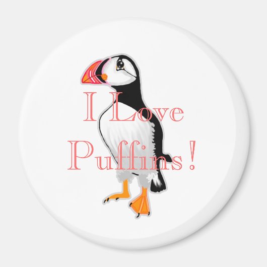 Ik hou van Puffins! Magneet (Voorkant)