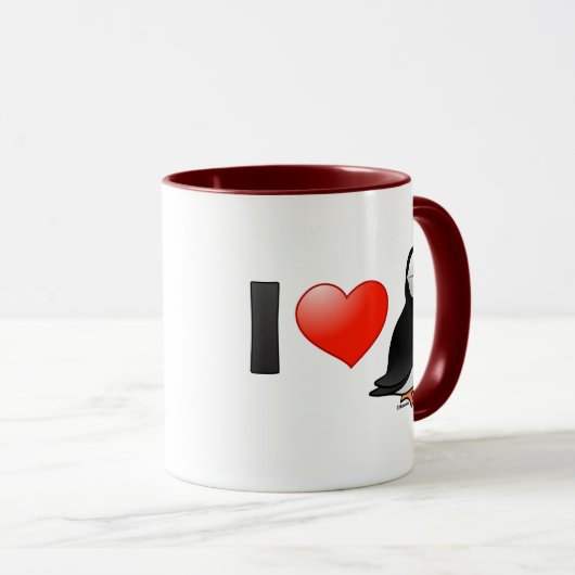 Ik hou van Puffins Mok (Voorkant rechts)