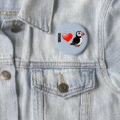 Ik hou van Puffins Ronde Button 5,7 Cm (In situ)