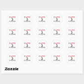 Ik hou van Puffins Ronde Sticker (Vel)