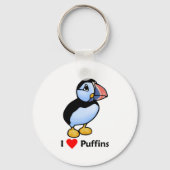 Ik hou van Puffins Sleutelhanger (Voorkant)