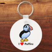 Ik hou van Puffins Sleutelhanger (Voorkant)