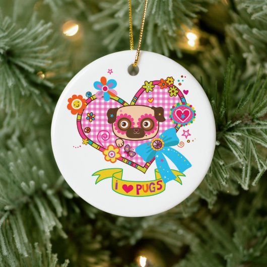 Ik hou van Pugjes! Ornament (Boom)