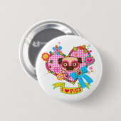 Ik hou van Pugs! Button (Voorkant /achterkant)