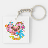 Ik hou van Pugs! Button Sleutelhanger (Achterkant)