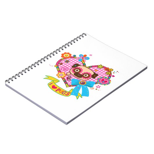 Ik hou van Pugs! Foto Notitieboek (Linkerzijde)