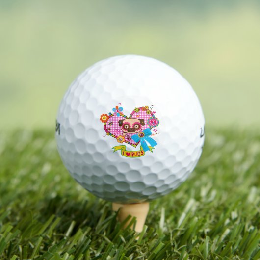 Ik hou van Pugs! Golfballen (Insitu Shirt)