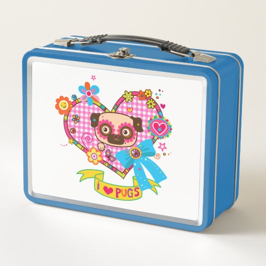 Ik hou van Pugs! Lunchbox (Voorkant)