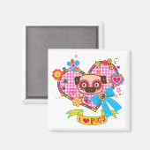 Ik hou van Pugs! Magneet (Voorkant / Achterkant)