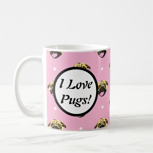 Ik Hou Van Pugs Mok (Links)