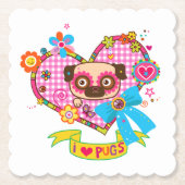 Ik hou van Pugs! Onderzetters (Voorkant)