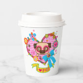 Ik hou van Pugs! Papieren bekers (Achterkant)