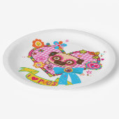 Ik hou van Pugs! Papieren Bordjes (Gekanteld)