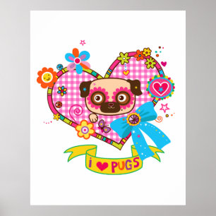Ik hou van Pugs! Poster
