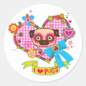 Ik hou van Pugs! Stickers (Voorkant)